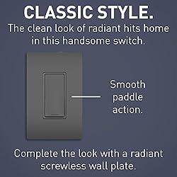 Legrand radiant TM873BKCC10 15 Amp Rocker Wall