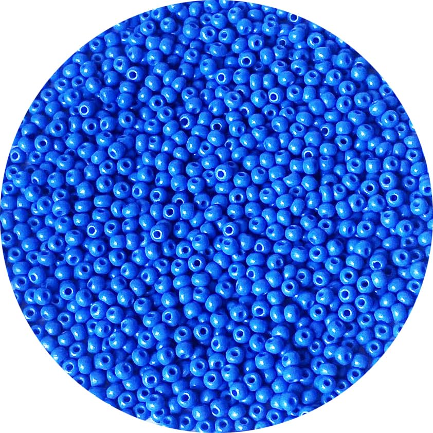 Bala&Fillic Size 3mm Blue Color Seed Beads 4000pcs/100 Grams, 8/0 Round Glass Craft Beads for Making Jewelry Earring Bracelets Necklace