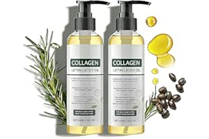 Collagen Lifting Body Oil, Moisturizing Body Oil, Firming Body Creme for Skin,Neck Chest Arm Thigh Hip (2pcs)