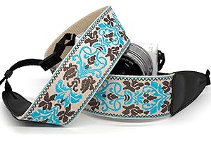 Eggsnow Camera Strap 2" Wide jacquard Camera Straps, Binocular Strap Universal Shoulder Strap for All DSLR Cameras & Binoculars, Great Gift for Men Women Photographers (A3 - Blue Personality)