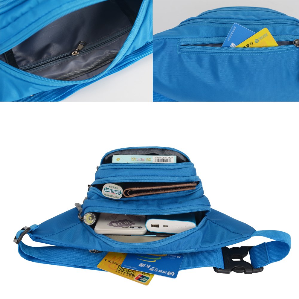 Marsupi Sportivo SINOKAL Running Cintura Borsa Cintura Corsa Multifunzione Marsupio Running per Uomo Donna Hydration Marsupio di acqua per Escursionismo In esecuzione Ciclismo Campeggio Climbing Viaggio (Black)