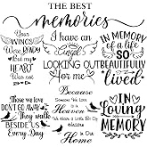 Fuutreo 7 Pcs Memorial Decals Because Someone We Love is in Heaven | Peel and Stick Use, Smooth Surface Fit, Living Room Decor, Bedroom Remembrance, Hearts and Birds Art, Matte Vinyl Material