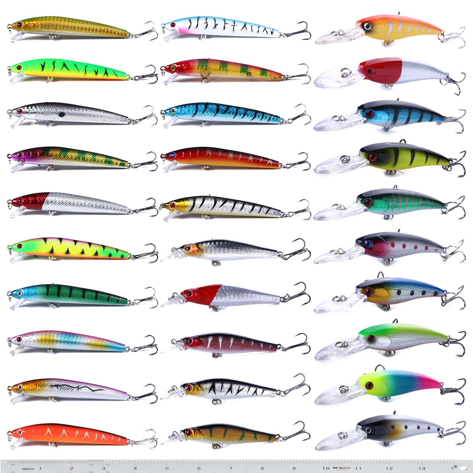Photo 1 of XBLACK Hard Fishing Lures Set Minnow Lures Set 30PCS Crankbait for Beginner, XBLACK Fish Baits, Bass Fishing Lure, Topwater Lures, Catch Big Fish!