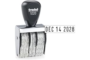 Trodat 1020 Manual Date Stamp, 12 Year, 5mm Character Size, English, Format: DEC 14 2030