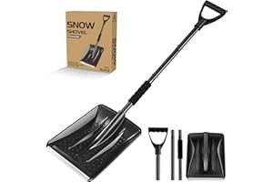 UMUACCAN Snow Shovel, Emergency Snow Shovel for Car Large Capacity Lightweight and Detachable Snow Shovel for Driveway Portable Shovel for Home Garden Camping