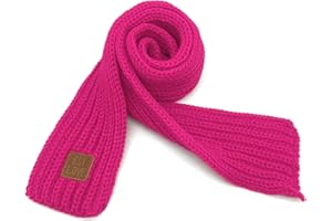 BEARUN Kids Knit Scarf Winter Fashion Solid Color Toddler Baby Scarves Wrap Neck Warmer