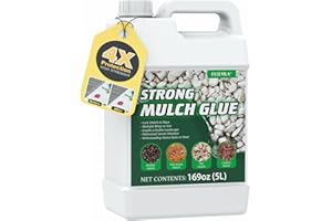 OYCEVILA Concentrate Mulch Glue, Strong Mulch Landscape Lock Adhesive Pea Gravel Stabilizer, Clear Quick Dry Mulch Gravel Binder Glue, Non-Toxic Mulch Glue, Mulch Rock Glue for Landscaping Pea Gravel & Bark