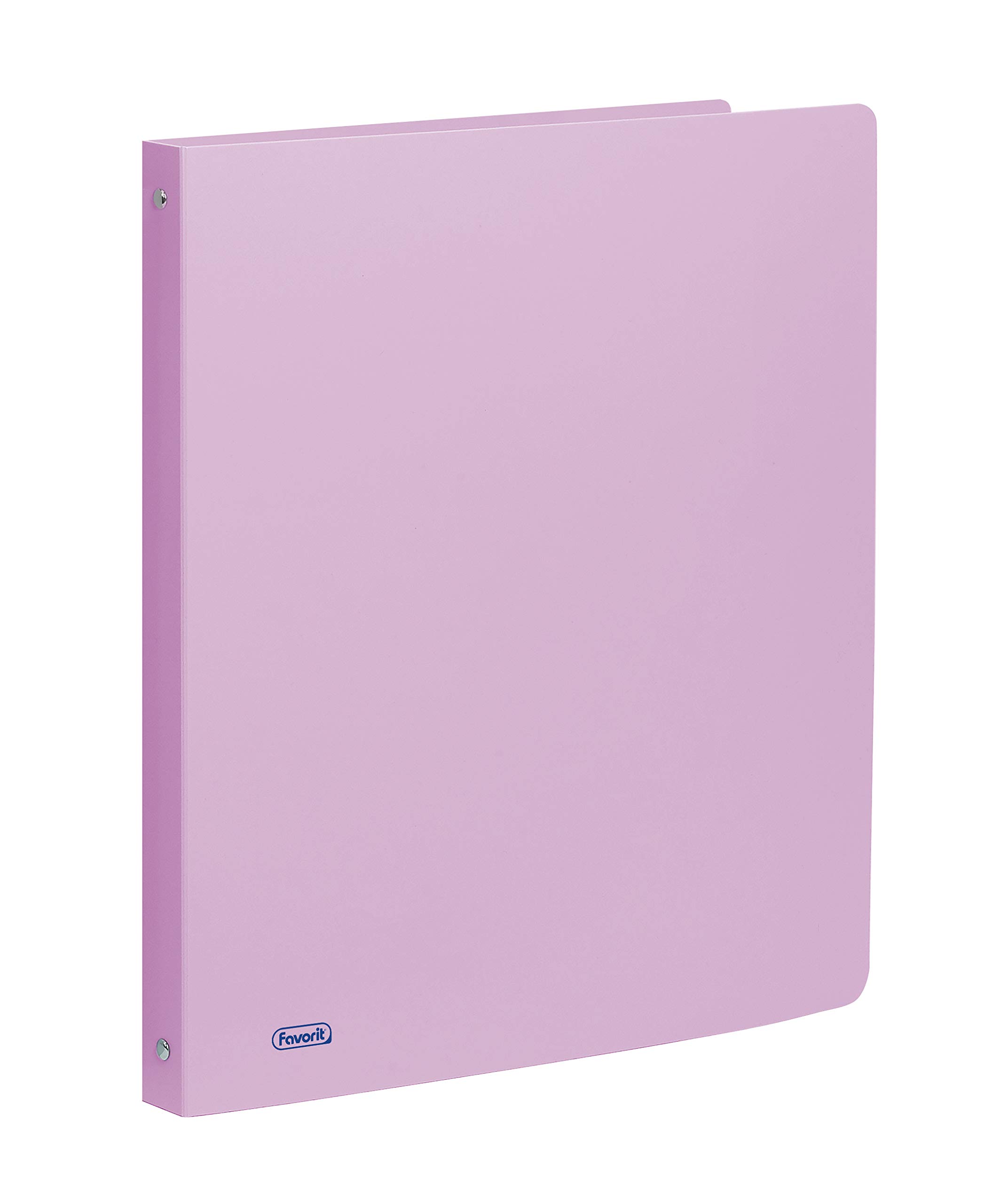 Favorit Polypropylene Pastel Binder 22 x 30 cm, 4 Round Rings with 15 mm Diameter, Pastel Lilac