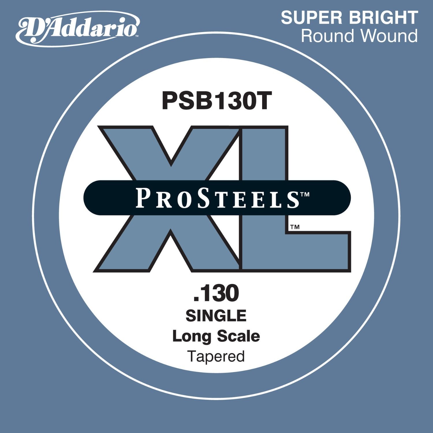 D'Addario .130 ProSteels Long Scale Tapered Single String for Bass Guitar — image 1