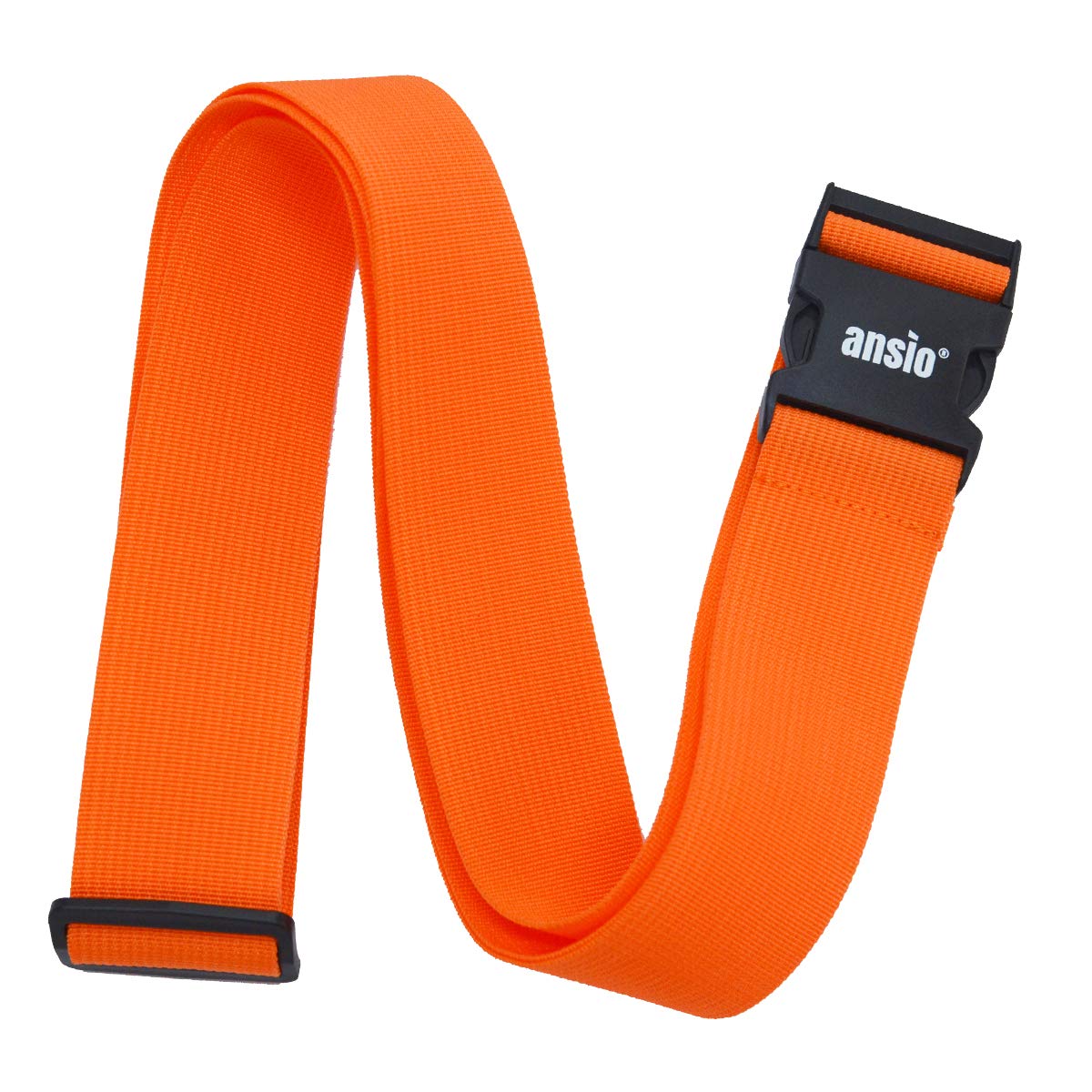 Luggage Straps for Suitcases Packing Belts Travel Accessories Adjustable Bag Security Strap with Buckle Closure - Vibrant Orange