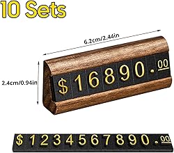 10 Sets Price Tag Cube, Price Display Stand, Number