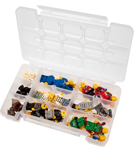 HARFINGTON 4-Pack 10-Grid Component Storage Box – PP Plastic Organizer With Adjustable Dividers For Small Parts & Hardware