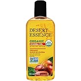 Desert Essence Organic Jojoba Oil - Moisturizer for Face, Skin, Hair - Cleanses Clogged Pores - May Prevent Scalp Flakiness -