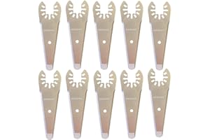 HEMUNC 10PCS oscillating Tool Scraper Blades Universal fit Multitool Scraper Blades, Compatible with Dewalt Dremel Rockwell Makita Bosch Fein Multimaster Milwaukee Porter Cable Ridgid Ryobi