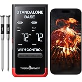 ThermoMaven Smart Bluetooth Wireless Meat Thermometer: Standalone Base, WiFi Unlimited Range, 6 Sensors with NIST Certified A
