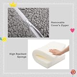 BEJOY Kids Sofa Bed 2-in-1 Flip Open Cuddly Sherpa Grey view 5