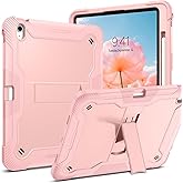 BENTOBEN for iPad Air 13 Inch Case(2024 New Released), Heavy Duty Rugged 2 in 1 Shockproof Kickstand Hybrid Two Layer Protective Cover with Stand for iPad Air 13inch, Pink