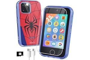 Byserten Kids Smart Phone, 3.5'' Touchscreen Kid Phones with Dual Camera, Educational Toddler Learning Toys for 3-10 Year Old Boys, Christmas Birthday Gifts, Music Player, Habit Tracker, Games