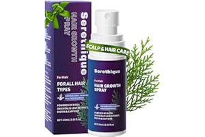 Hair Growth Serum Spray with Rosemary Oil, Biotin & Caffeine, Fast Absorbing Non-Greasy Scalp Serum for Fuller-Looking Hair, 