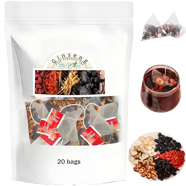 KIDNEY TEA FORMULA GINSENG FIVE TREASURES TEA, GINSENG...