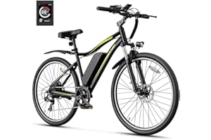 Heybike Electric Bike for Adults, 1200W Peak Brushless Motor, up to 50Miles, 28mph Max Speed Electric Mountain Bike, 480WH Removable Battery Ebike, 27.5'' Tires, 7-Speed and Front Suspension