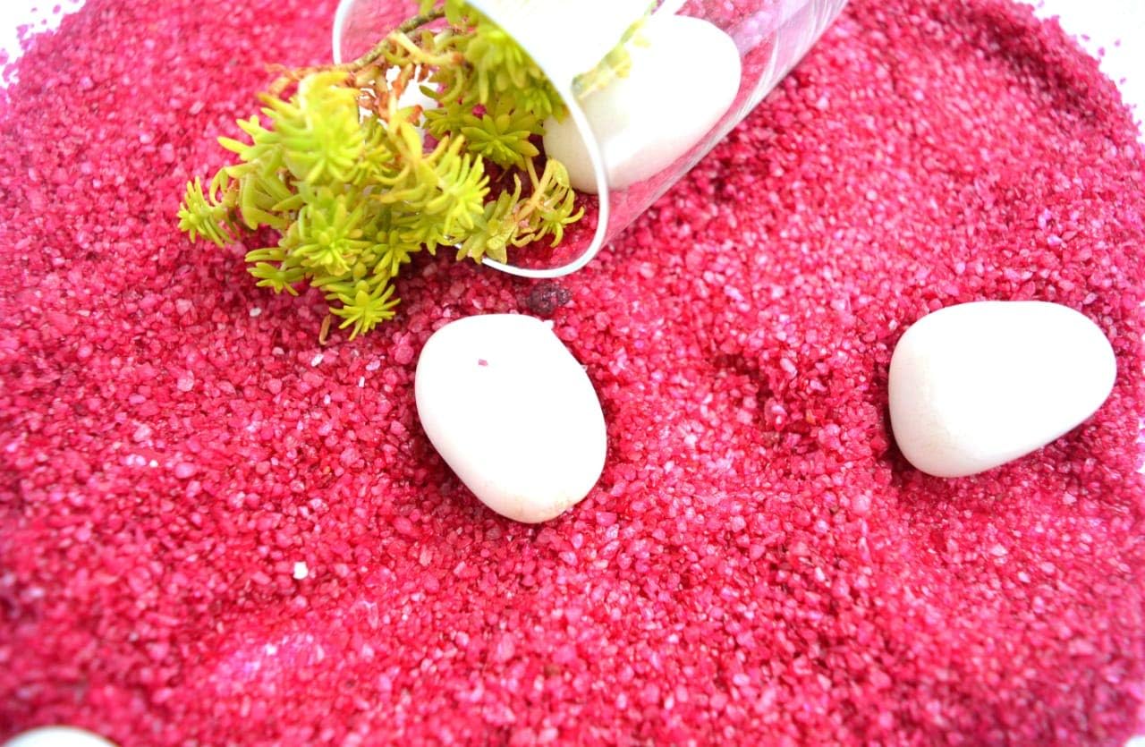 Ayra Trading Color Sand and Gravel Home Decoration Vase Aquarium Terrarium (Red)