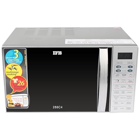 IFB 25 L Convection Microwave Oven (25SC4, Metallic Silver)