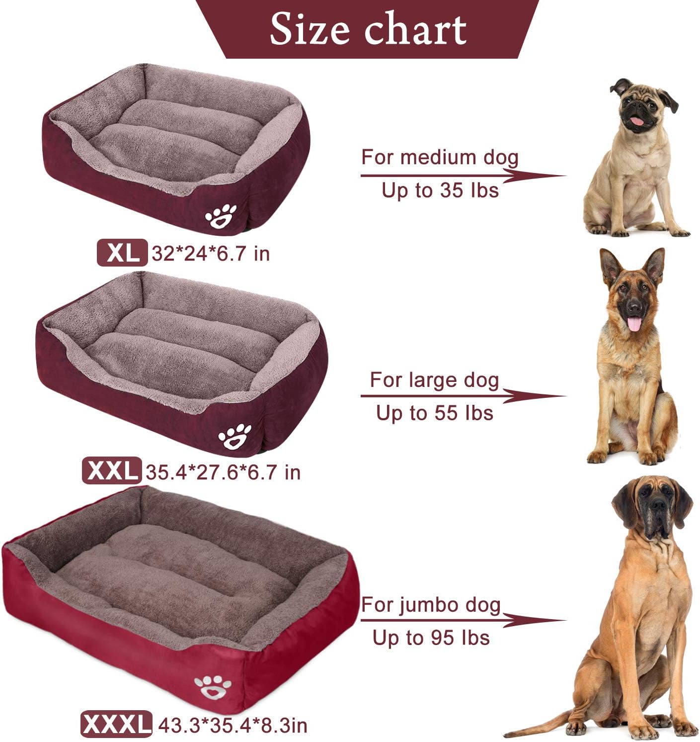 PUPPBUDD Dog Bed for Large Dogs Washable Comfortable Safety Pet Sofa Extra Firm Cotton Breathable for Medium and Small Dog Blue : Pet Supplies