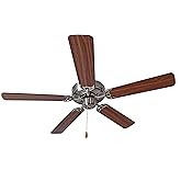 Maxim Basic-Max-Ceiling Fan in style-52 Inches wide by 12.5 inches high-Satin Nickel Finish-Walnut Blade Color