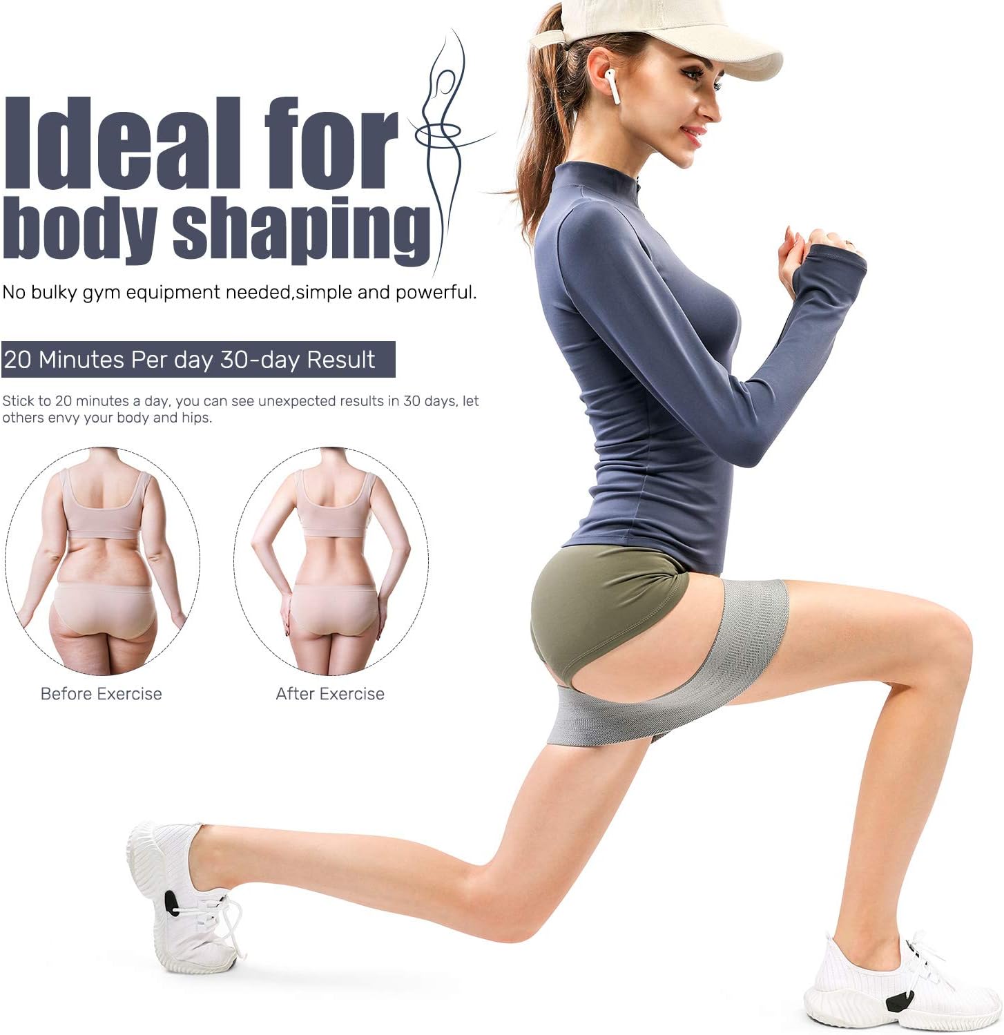 OlarHike Booty Bands for Working Out, 3 Fabric Resistance Bands Set for Legs and Butt, Non-Slip Workout Exercise Bands with Portable Carrying Bag, Glute Band for Women Fitness : Sports & Outdoors