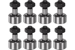 HARFINGTON 8pcs CF8 Cam Follower KR19 Needle Roller Bearing M8x1.25mm Male Thread 19mm Roller Diameter Stud Type 10mm Roller Width Miniature Track Roller Bearings