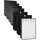 Exlyric 2000 Replacement Filters Compatible with Air Doctor 2000 Series Air Purifier, fits Model 2000, 2000i, Includes 1 Premium Filter + 2 Activated Carbon Filter and 4 Pre-Filters