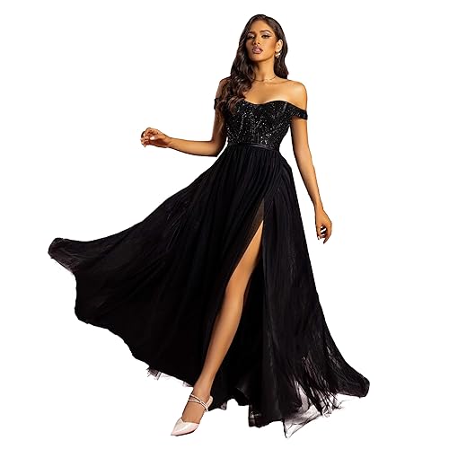 black dubai formal dress Luxury Dubai Evening Dresses Sparkly Sequin Tiered Ruffles SS243, With Cape / 12 main image 0