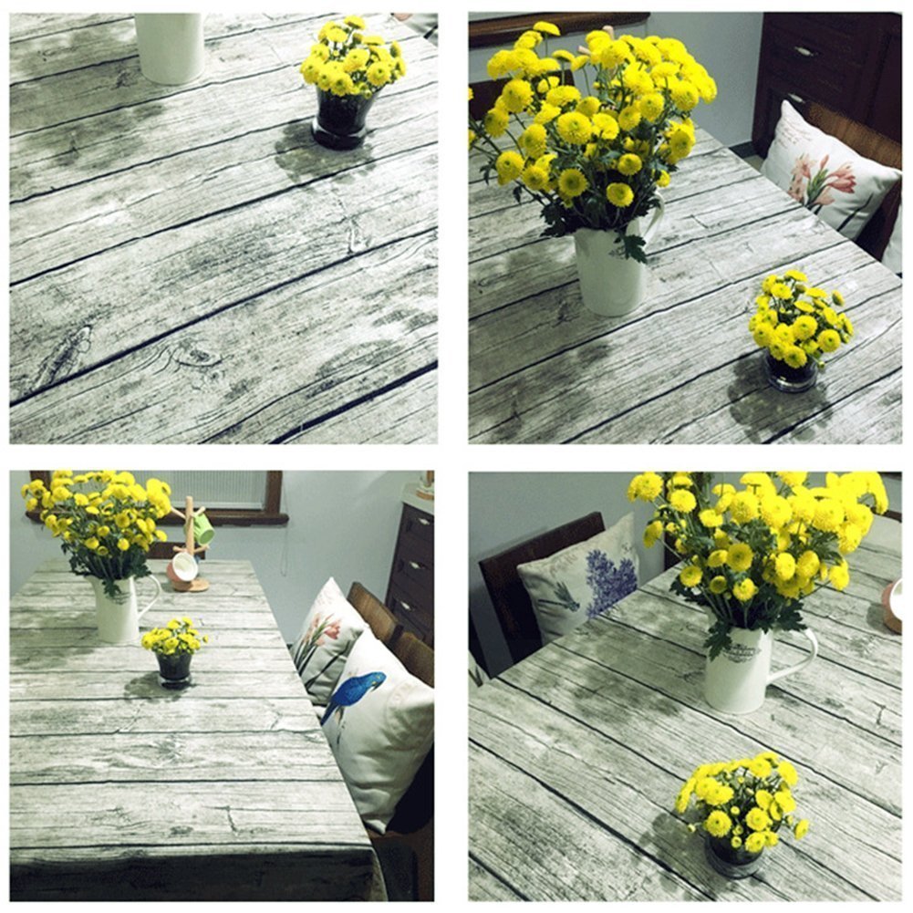 Table Cloth-Cotton Linen SpillProof Dustproof Antistatic Fitted Rectangle Tablecloth Cover for Dinner Kitchen,Christmas Dinner, Wedding, Parties (Square 50\