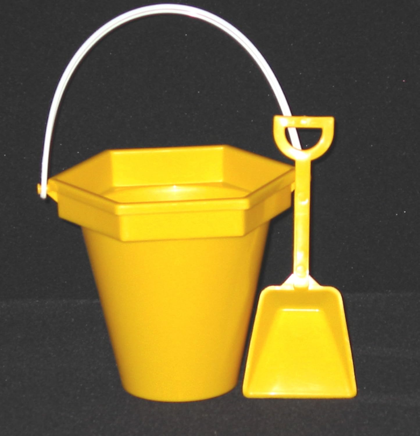 yellow beach bucket