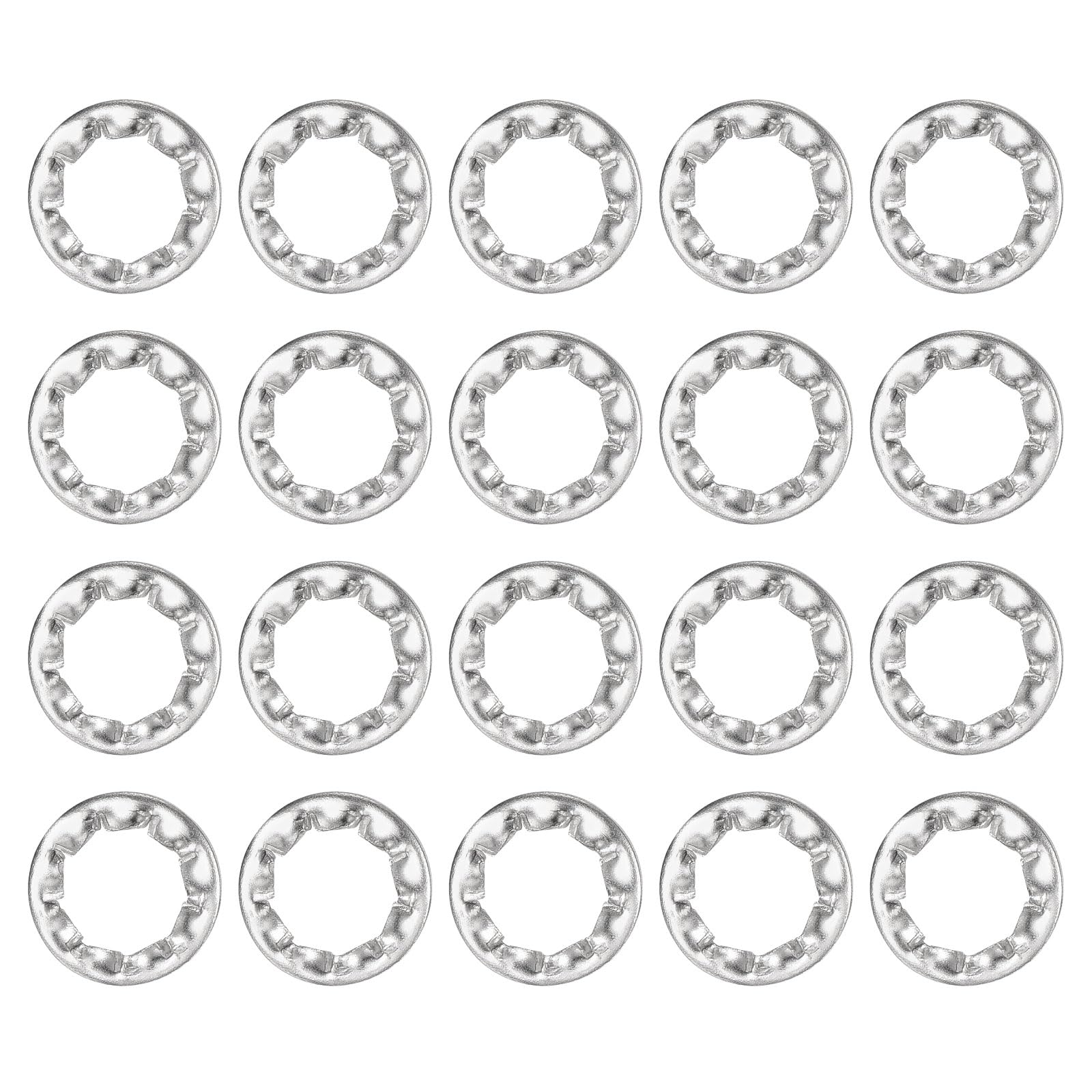 uxcell M6 20Pcs Internal Tooth Washers, 304