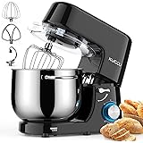 KUCCU Stand Mixer, 8.5 Qt 660W, 6-Speed Tilt-Head Food Dough Mixer, Electric Kitchen Mixer with Dough Hook, Flat Beater & Wir