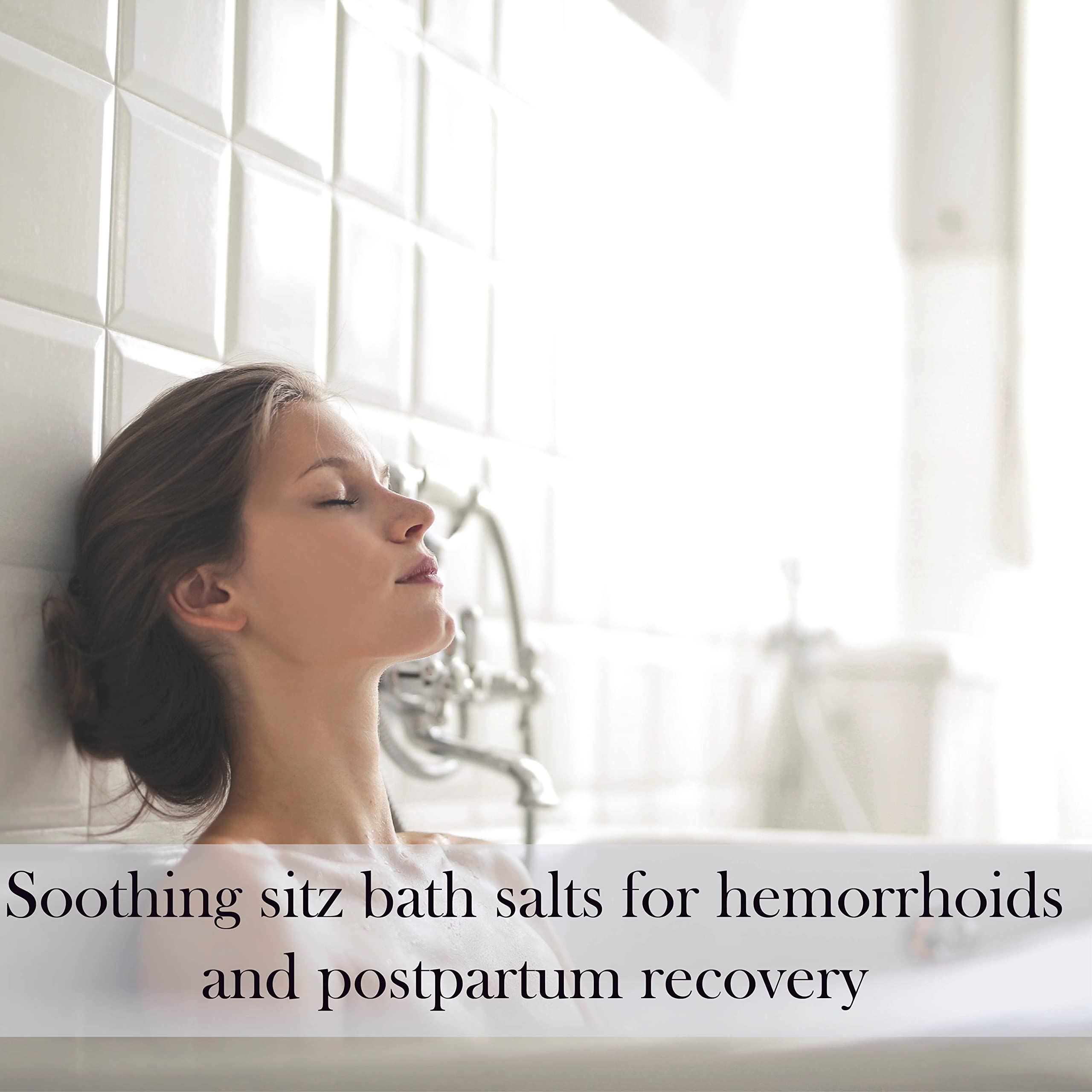 Aromasong Sitz Bath Postpartum Soak - Made in The USA with Dead Sea Salt & Epsom Salts - Soothing and Calming Ingredients Including Lavender, Chamomile Flower, and Eucalyptus Oil