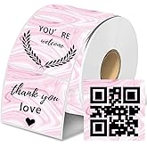 500 Pcs Color Rectangle Thermal Label Self-Adhesive Watercolor Sticker 2x3Inch -Pink Direct Thermal Printer Sticker Business Roll Thermal Stickers for Thermal Label Printer (Rectangle)