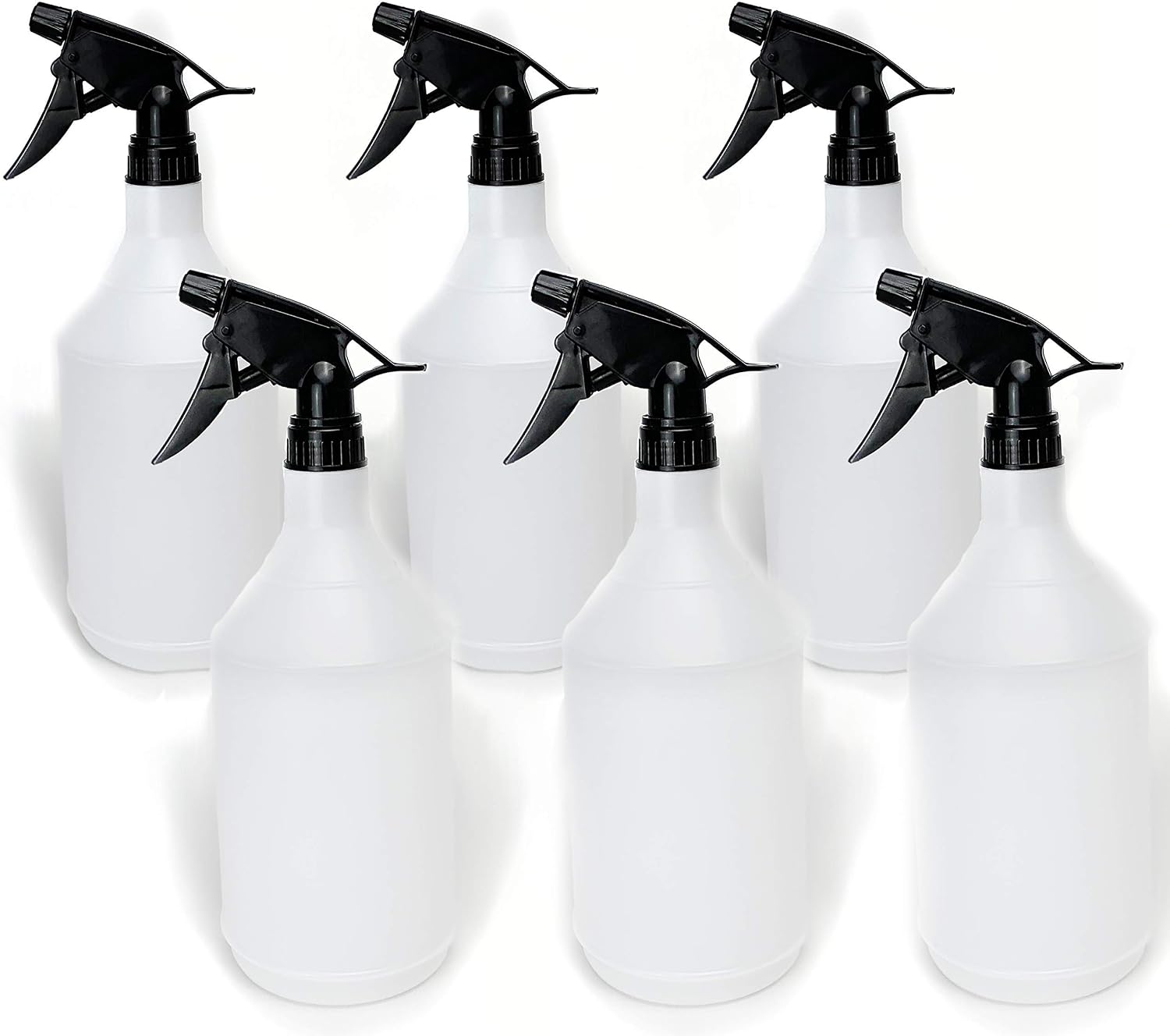 ASC, 6pcs 1L Spray Bottles, With Adjustable Nozzle, Frost Resistant Material & Measurement Marking