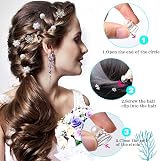 BaiJ 24pc Spiral Hair Pins Bridal Updo Accessories Crystal Pearl Rhinestone view 5