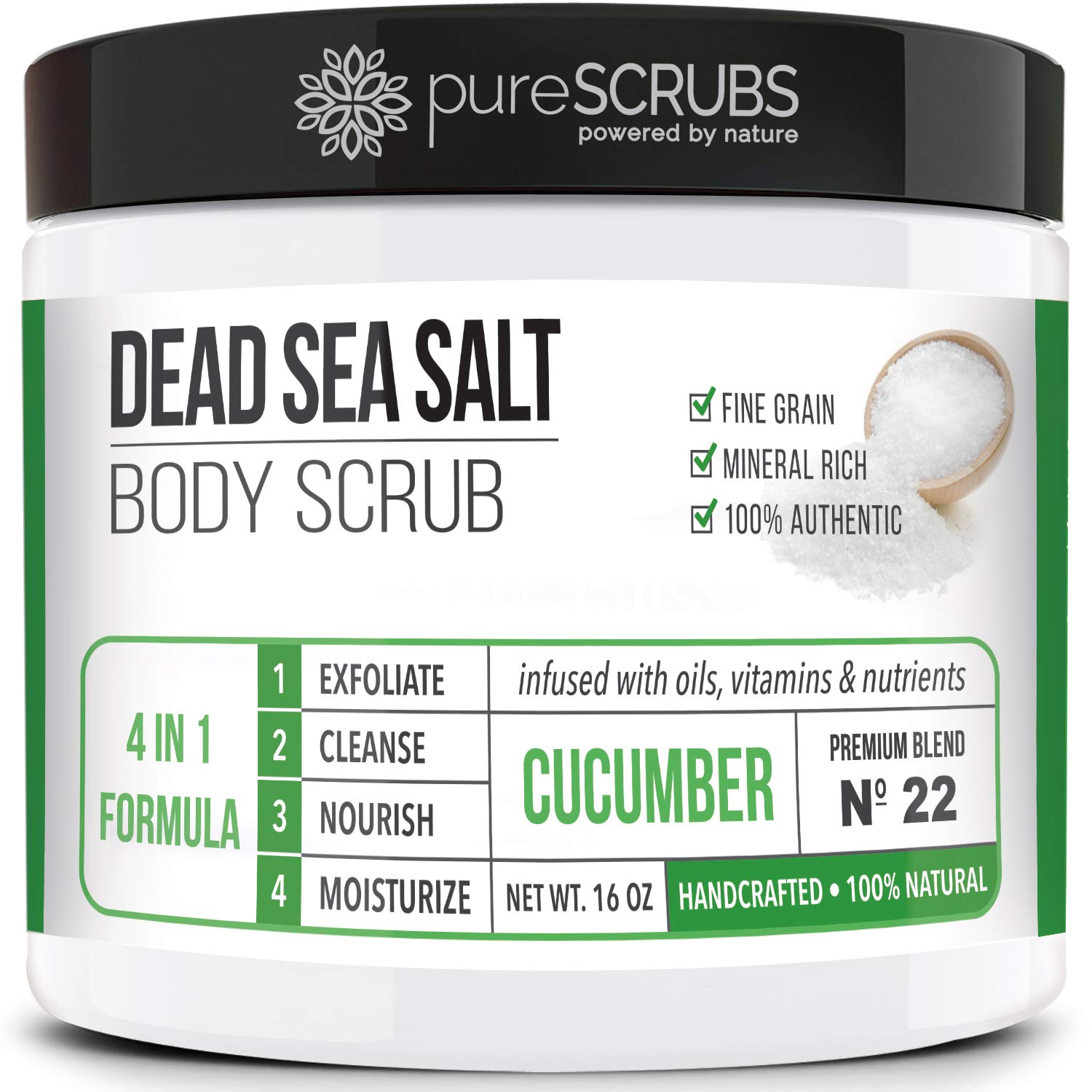 asutra organic exfoliating and moisturizing dead sea salt body scrub