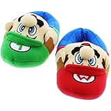 Super Mario Brothers Boys Plush Slippers (Little Kid/Big Kid)