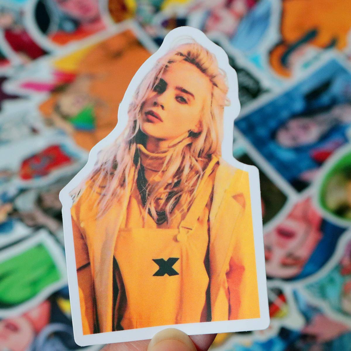 50 pcs Singer Billie Eilish Theme Stickers-Cute Funny Waterproof Vinyl Stickers for Laptops, Hydro Flasks,Water Bottles,Computers,Phone,Skateboard