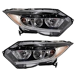TRQ Driver & Passenger Side Headlight Assembly Set