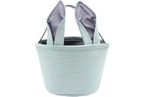 Lxitol Easter Baskets Easter Bunny Ears Bags - Easter Egg Bunny Bucket for Kids (Blue)