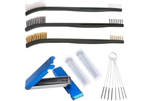 Yenblow 8 Pack Carburetor Cleaning Kit, Torch Tip Carb Dirt Remove Cleaner Set, Throttle Body Dirt Cleaner for Chainsaw Gas Orifices Welding Motorcycle ATV Carburetor Jet Stove Nozzles Shower Heads