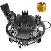SUNMON AT2020 Shock Mount, Shock Mount Stand Reduces Vibration Noise for Audio Technica AT2020 AT2035 AT4040 AT2020USB ATR2500x Condenser Micphone