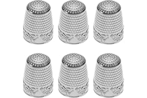 ECSiNG 6PCS Sewing Thimble Finger Protector Metal Finger Shield Fingertip Thimble Sewing Quilting Craft DIY Sewing Tool for H