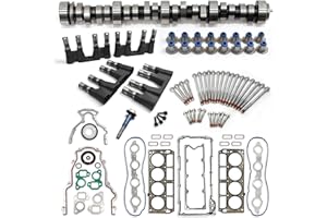 BTSCAR Sloppy Stage 3 Camshaft Kit .595" with Head Gaskets, Bolts Compatible with GMC Chevrolet 4.8/5.3/5.7/6.0 LS1 LS2 LS6 LQ4 LQ9 Gen 3/4 Engine, 1997-2006 E1841P E-1841-P